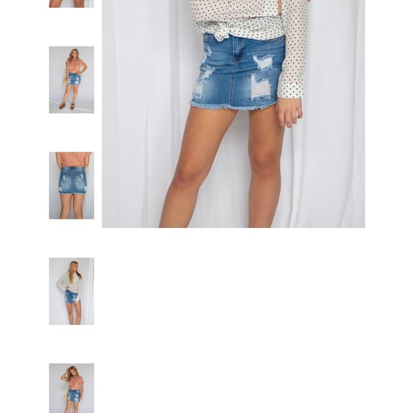 Denim Jean Skirt - Picture 9 of 12